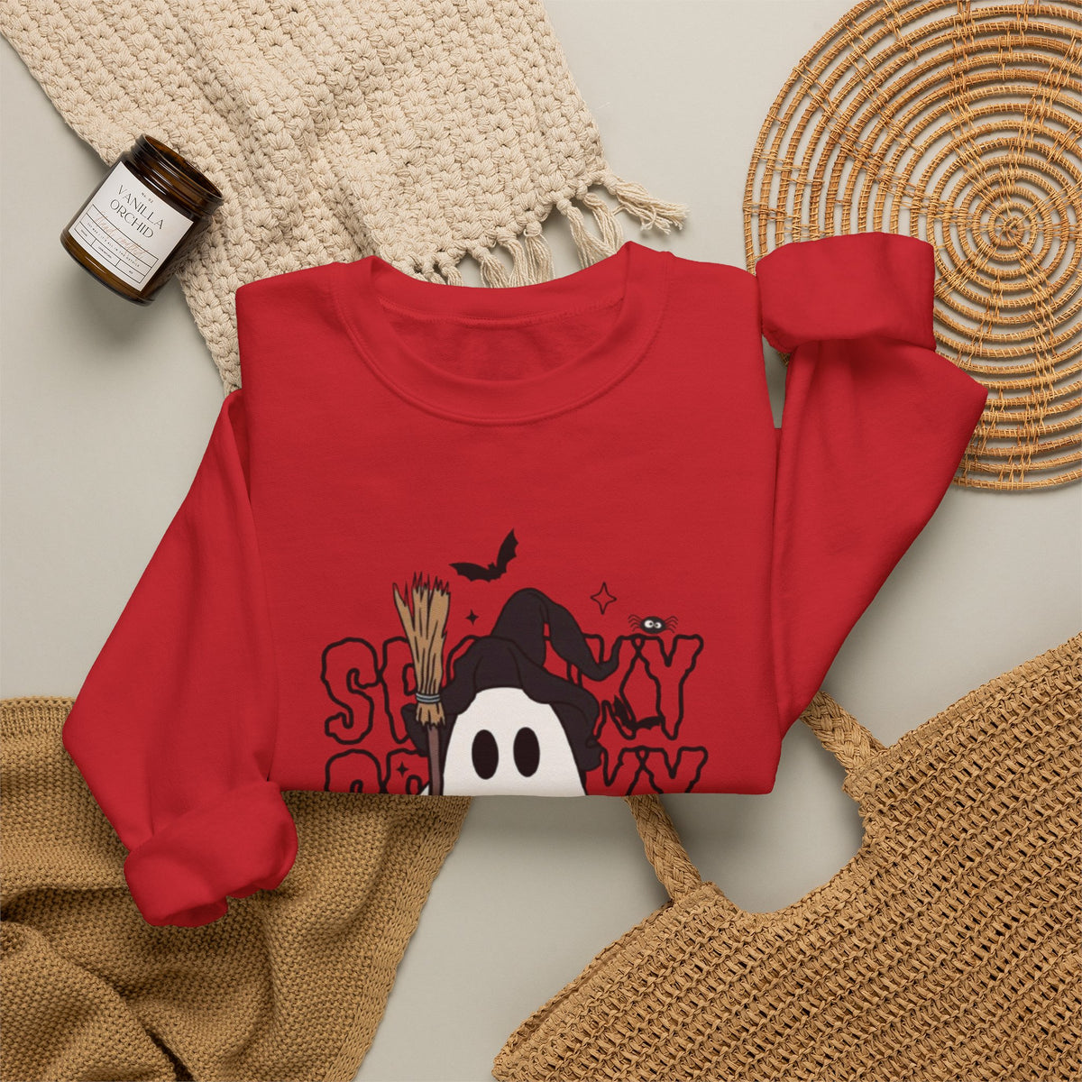 Spooky Ghost Halloween Crewneck Sweatshirt