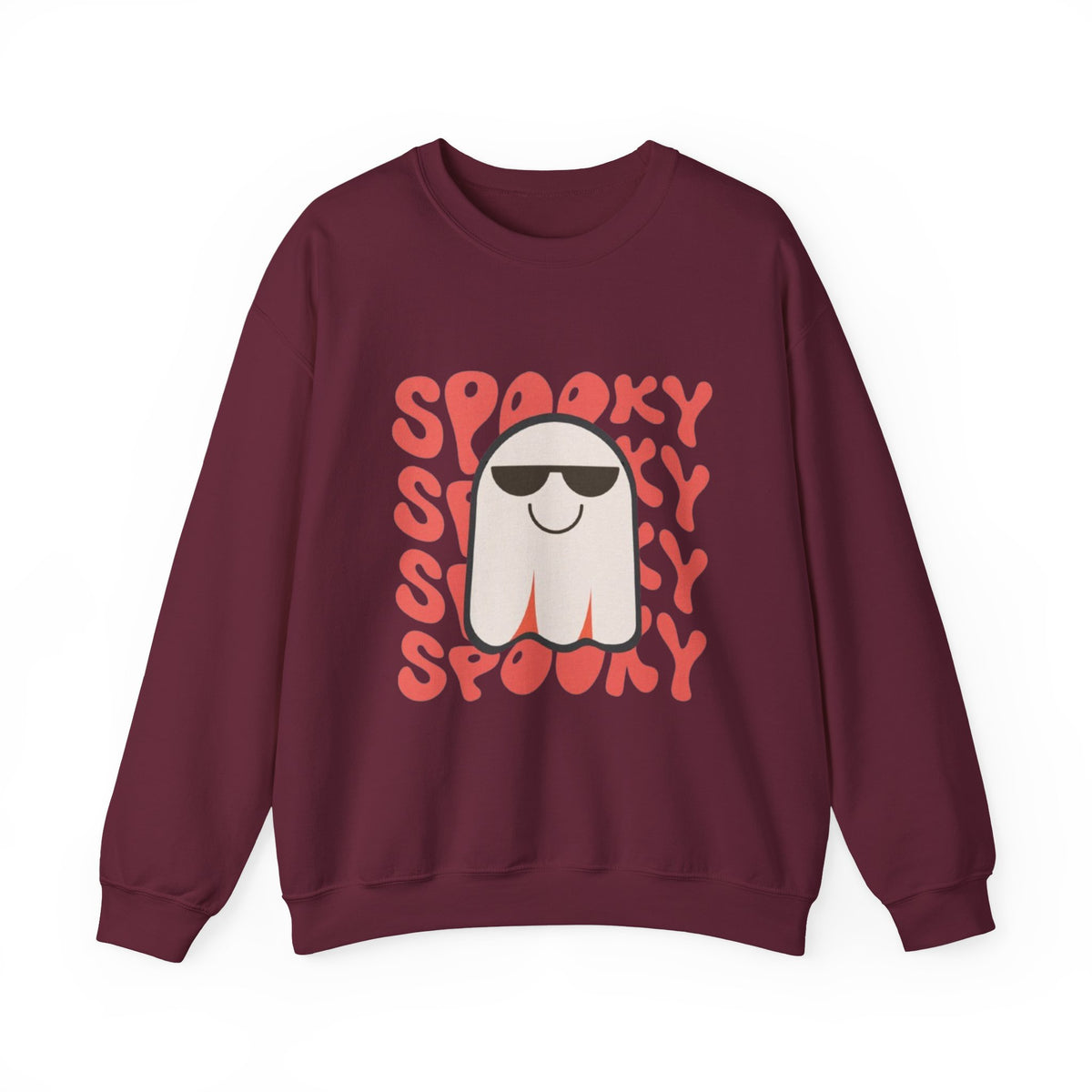 Ghost Graphic Sweatshirt — "Spooky" Retro Cute Halloween Crewneck