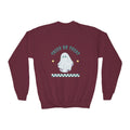 Youth Halloween Sweatshirt - 'Trick or Treat' Cute Ghost Crewneck