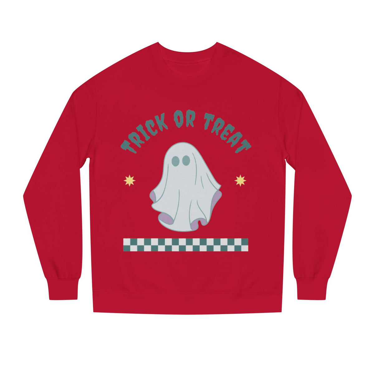 Halloween Ghost Sweatshirt — "Happy Halloween" Trick or Treat Crewneck