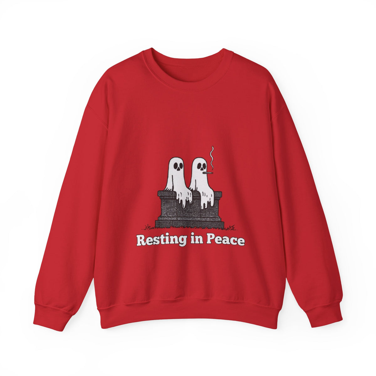 Ghosts on a Tombstone "Resting in Peace" Sweatshirt