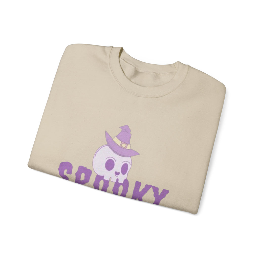Spooky Mama Sweatshirt – Cute Purple Skull Witch Halloween Crewneck