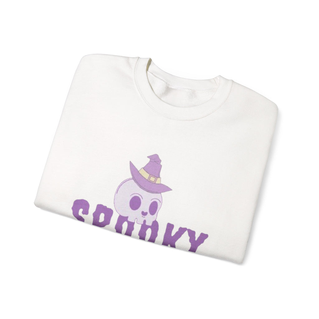 Spooky Mama Sweatshirt – Cute Purple Skull Witch Halloween Crewneck