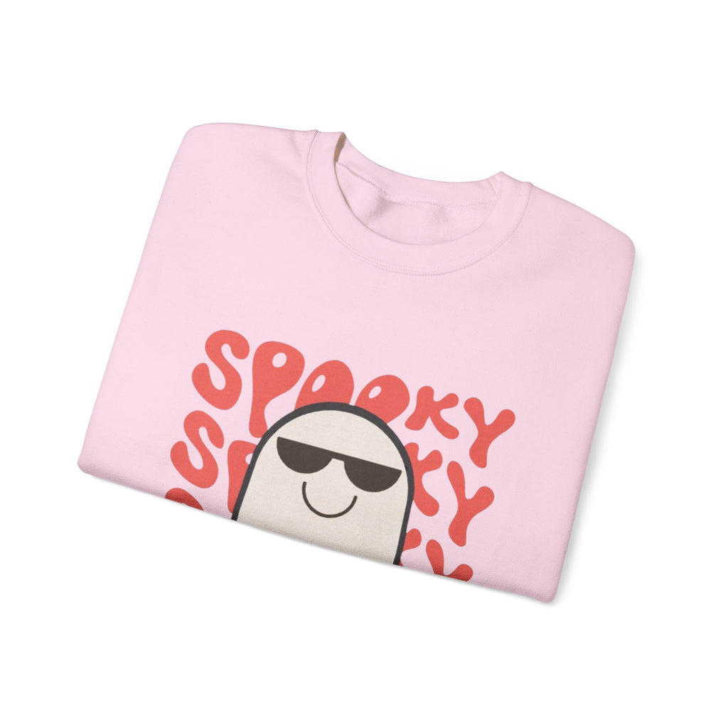 Ghost Graphic Sweatshirt — "Spooky" Retro Cute Halloween Crewneck