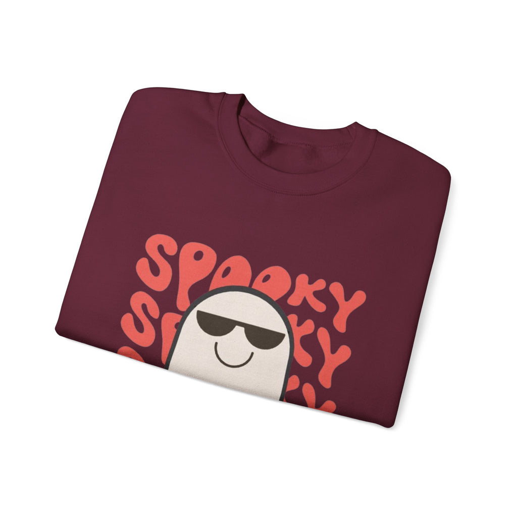 Ghost Graphic Sweatshirt — "Spooky" Retro Cute Halloween Crewneck