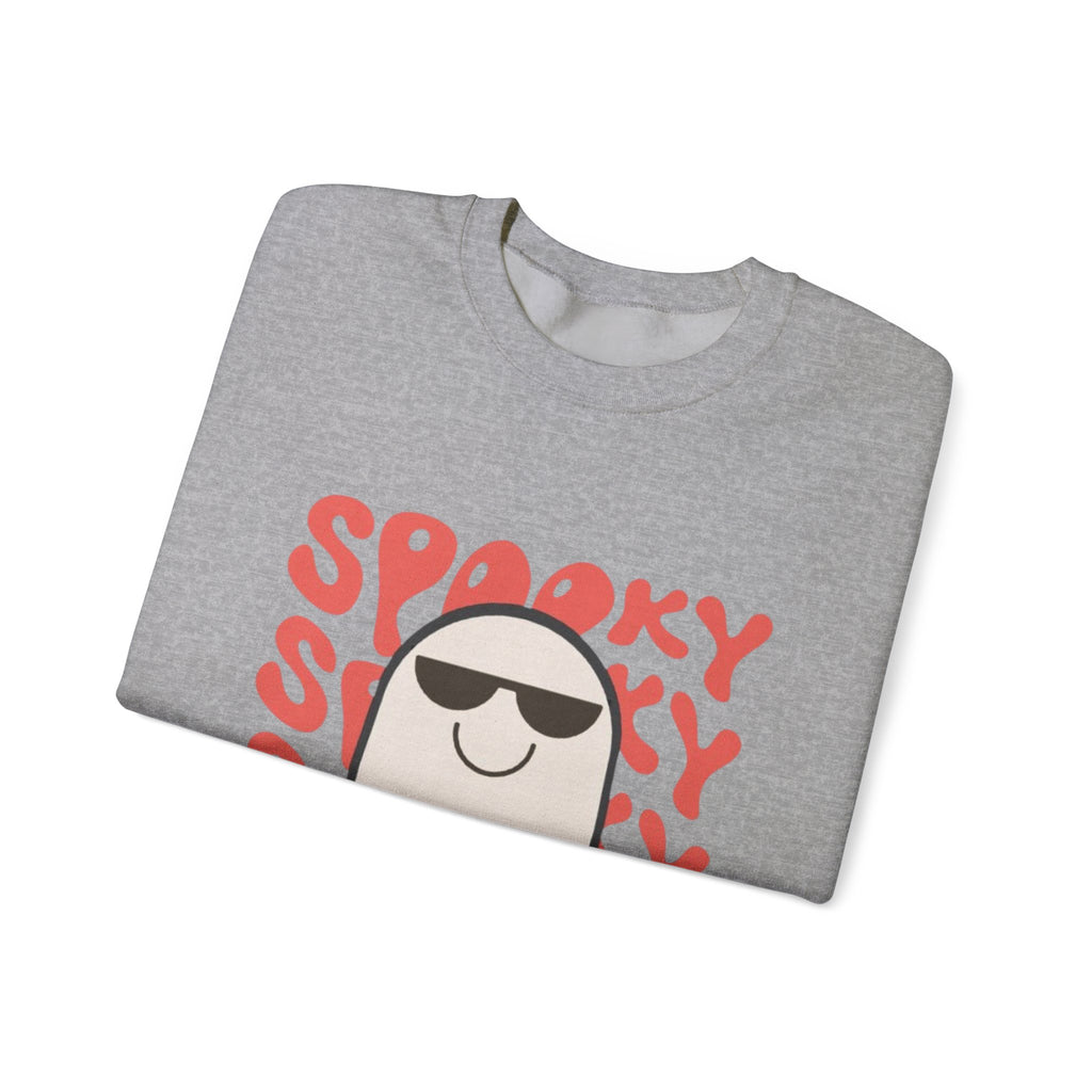 Ghost Graphic Sweatshirt — "Spooky" Retro Cute Halloween Crewneck