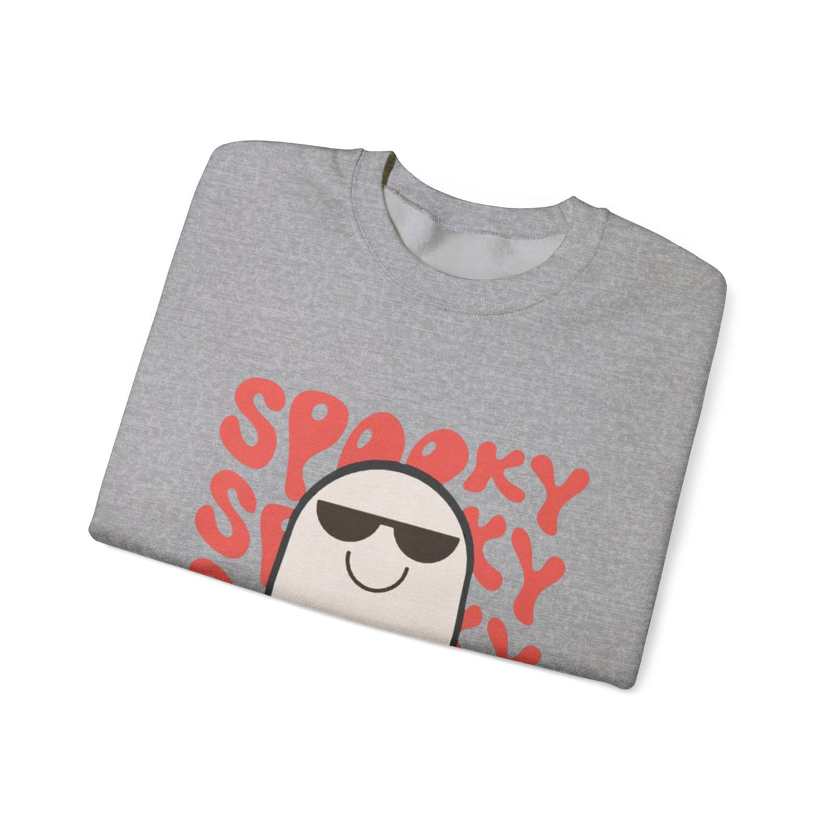 Ghost Graphic Sweatshirt — "Spooky" Retro Cute Halloween Crewneck