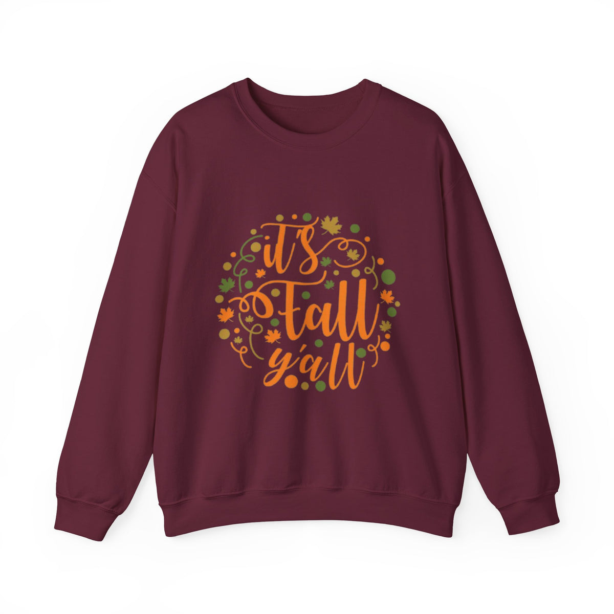 Fall Y'all Crewneck Sweatshirt — Cozy Autumn Sweater with 'It's Fall Y'all' Design