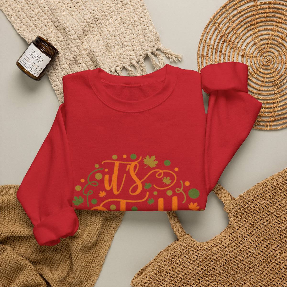 Fall Y'all Crewneck Sweatshirt — Cozy Autumn Sweater with 'It's Fall Y'all' Design
