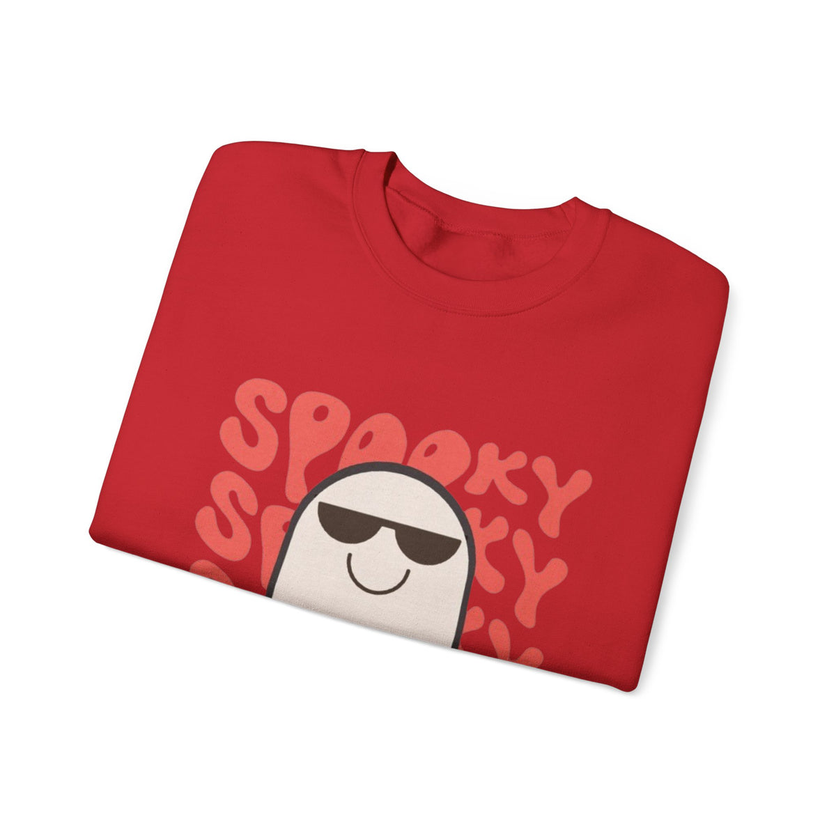 Ghost Graphic Sweatshirt — "Spooky" Retro Cute Halloween Crewneck