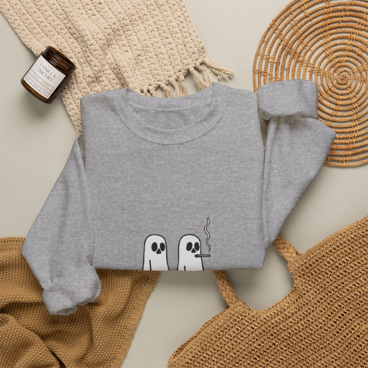 Ghosts on a Tombstone "Resting in Peace" Sweatshirt