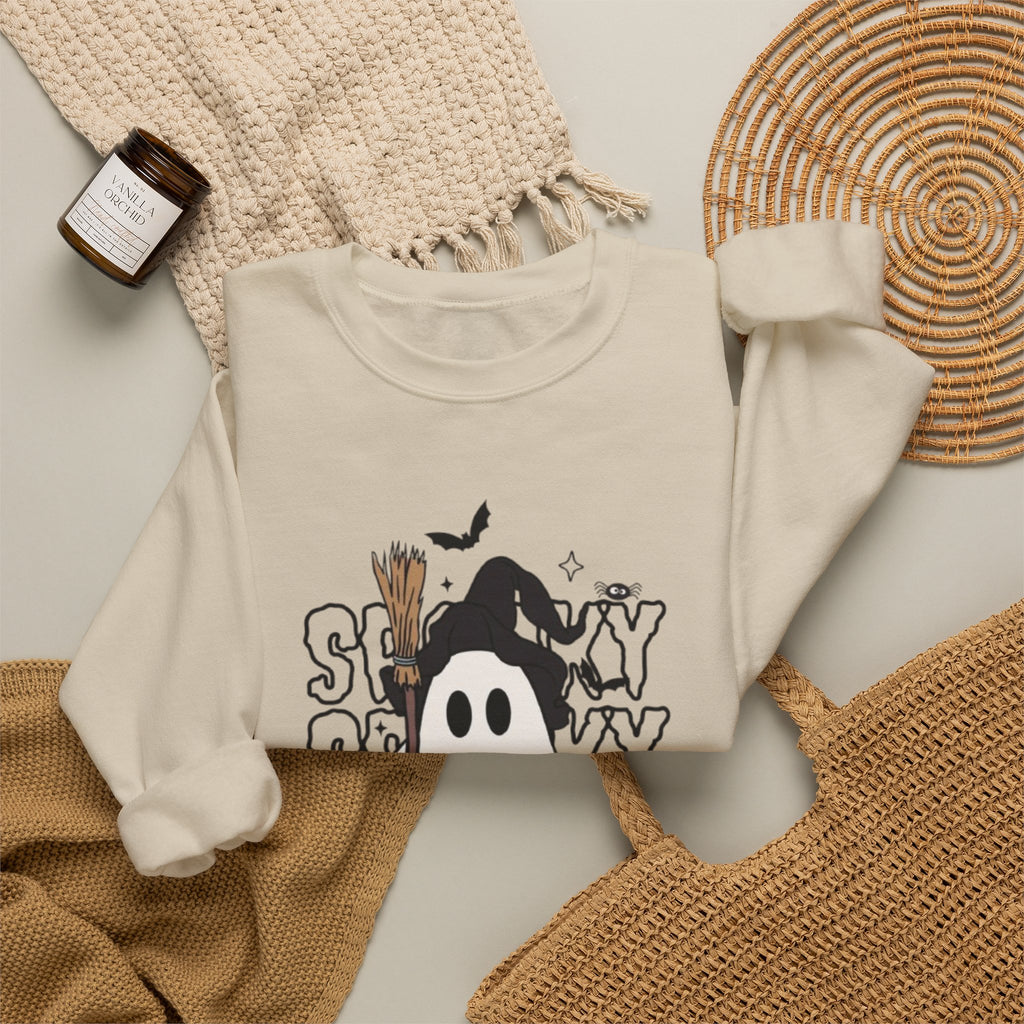 Spooky Ghost Halloween Crewneck Sweatshirt