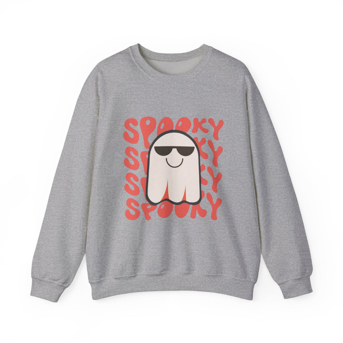 Ghost Graphic Sweatshirt — "Spooky" Retro Cute Halloween Crewneck