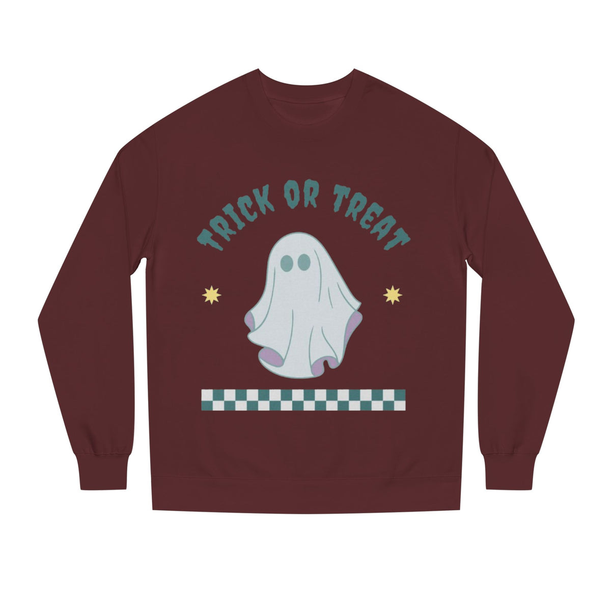 Halloween Ghost Sweatshirt — "Happy Halloween" Trick or Treat Crewneck