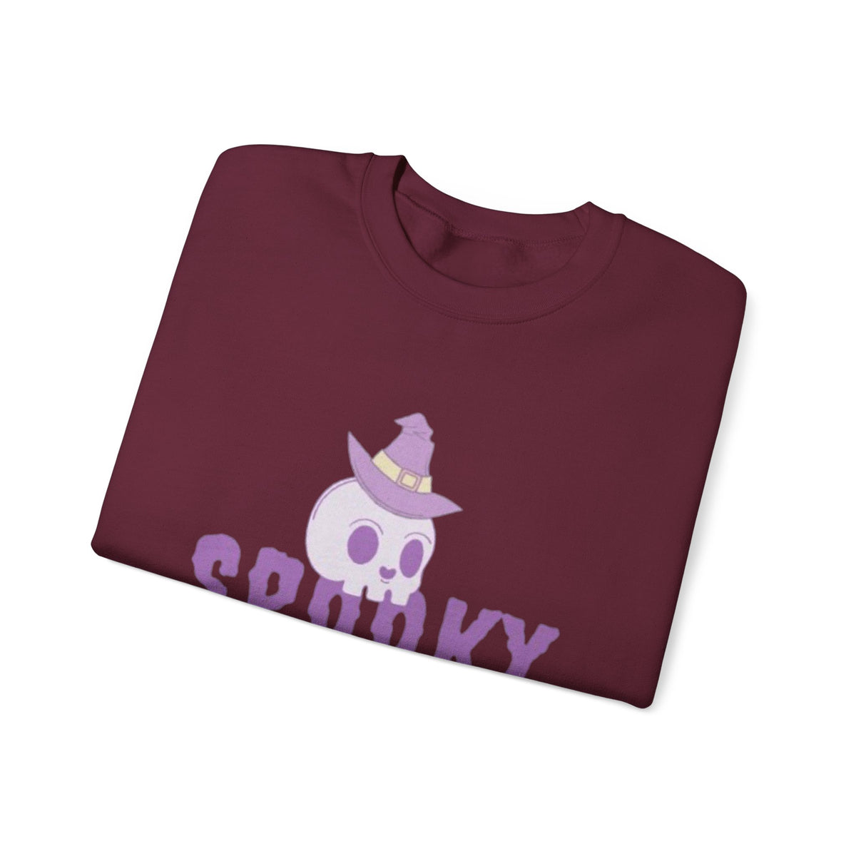 Spooky Mama Sweatshirt – Cute Purple Skull Witch Halloween Crewneck