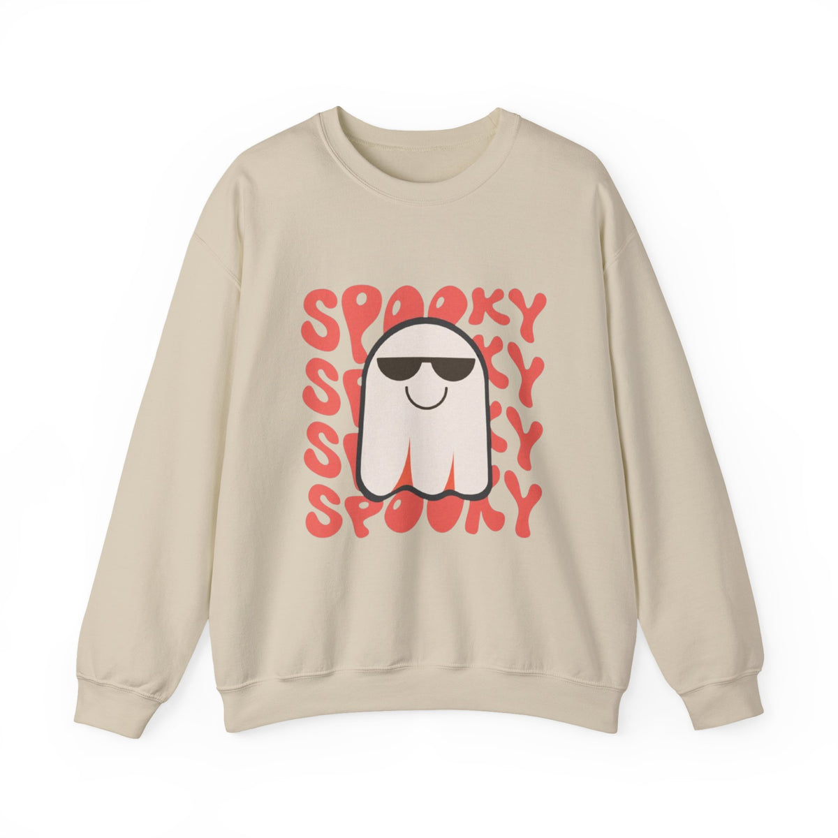 Ghost Graphic Sweatshirt — "Spooky" Retro Cute Halloween Crewneck