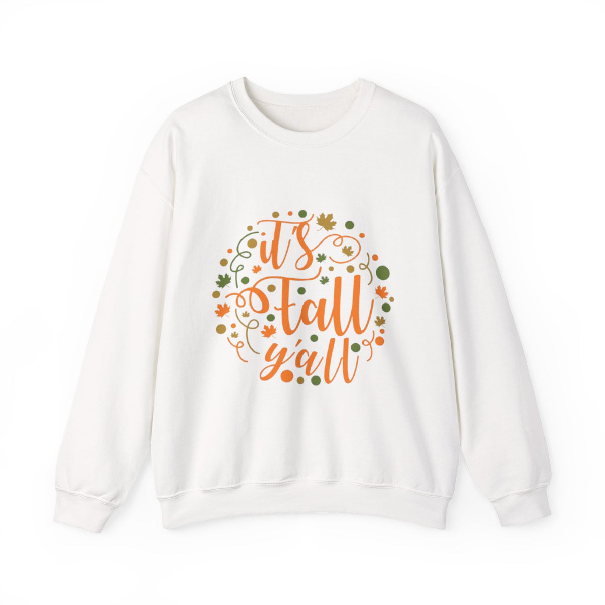 Fall Y'all Crewneck Sweatshirt — Cozy Autumn Sweater with 'It's Fall Y'all' Design