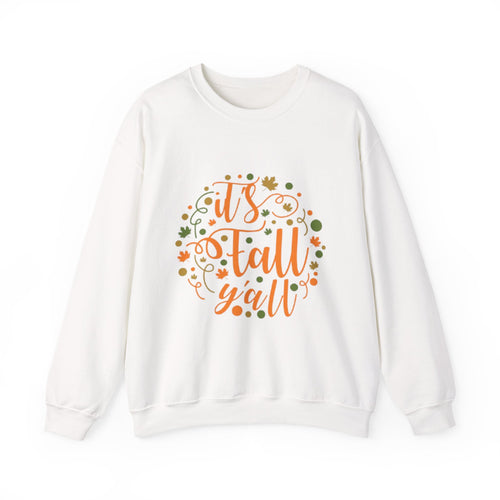 Fall Y'all Crewneck Sweatshirt — Cozy Autumn Sweater with 'It's Fall Y'all' Design