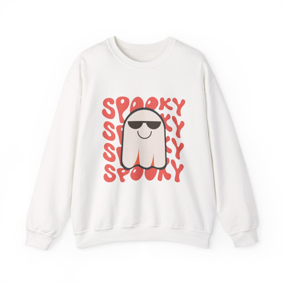 Ghost Graphic Sweatshirt — "Spooky" Retro Cute Halloween Crewneck