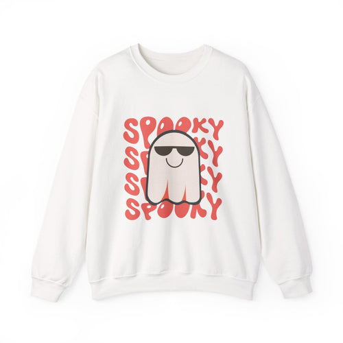 Ghost Graphic Sweatshirt — "Spooky" Retro Cute Halloween Crewneck