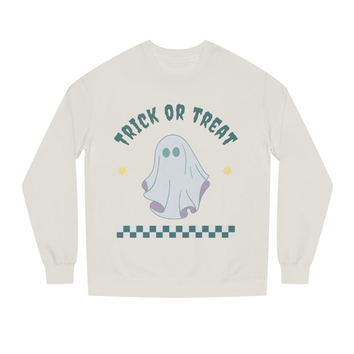 Halloween Ghost Sweatshirt — "Happy Halloween" Trick or Treat Crewneck