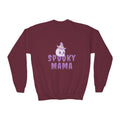 Youth Sweatshirt — "Spooky Mama" Ghost Halloween Crewneck