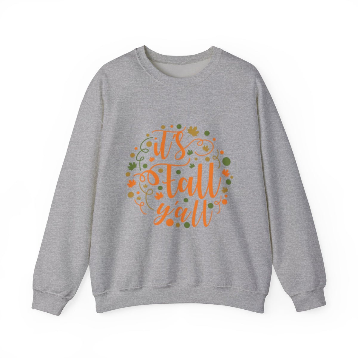 Fall Y'all Crewneck Sweatshirt — Cozy Autumn Sweater with 'It's Fall Y'all' Design
