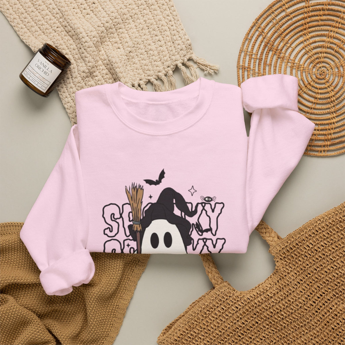 Spooky Ghost Halloween Crewneck Sweatshirt