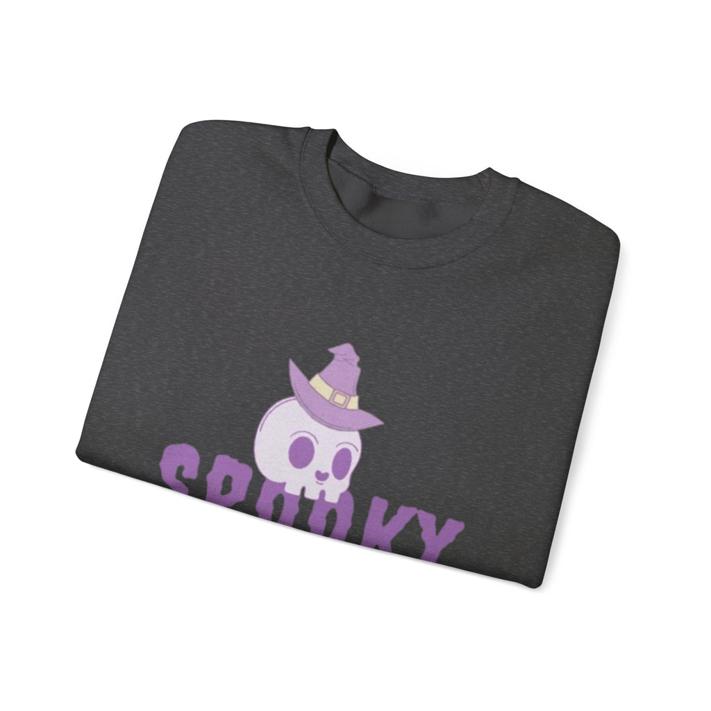 Spooky Mama Sweatshirt – Cute Purple Skull Witch Halloween Crewneck