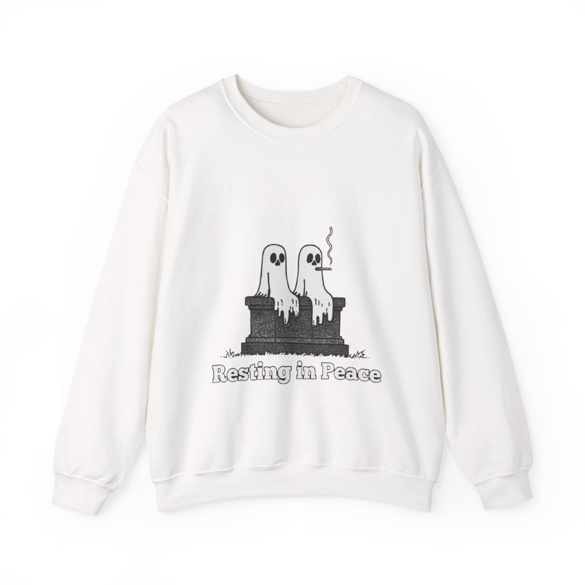 Ghosts on a Tombstone "Resting in Peace" Sweatshirt
