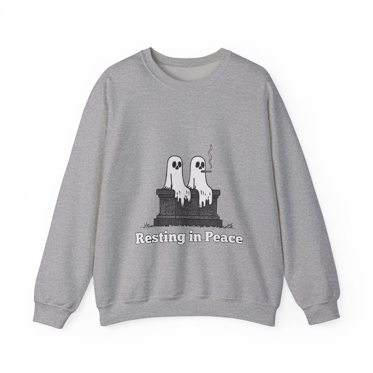 Ghosts on a Tombstone "Resting in Peace" Sweatshirt