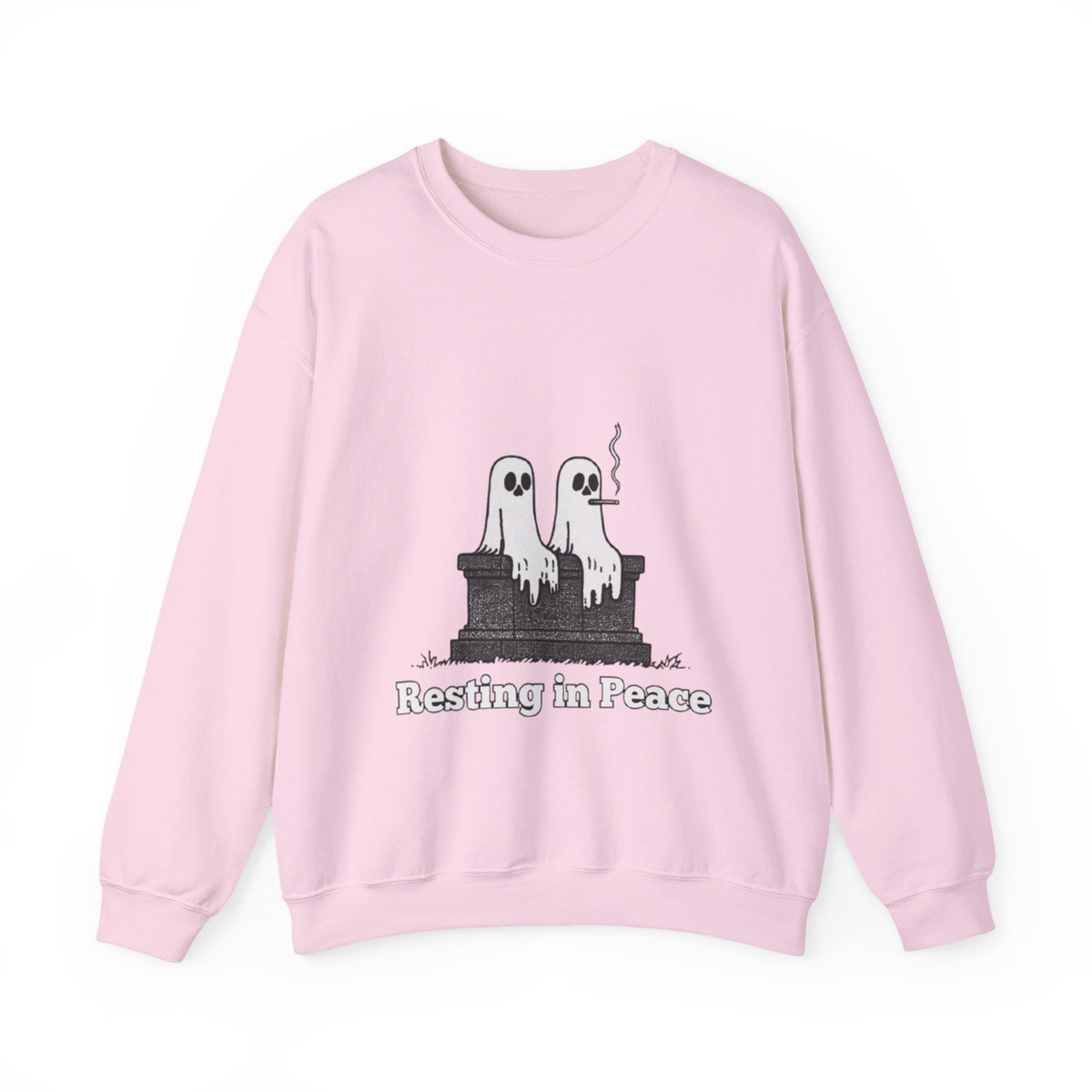 Ghosts on a Tombstone "Resting in Peace" Sweatshirt