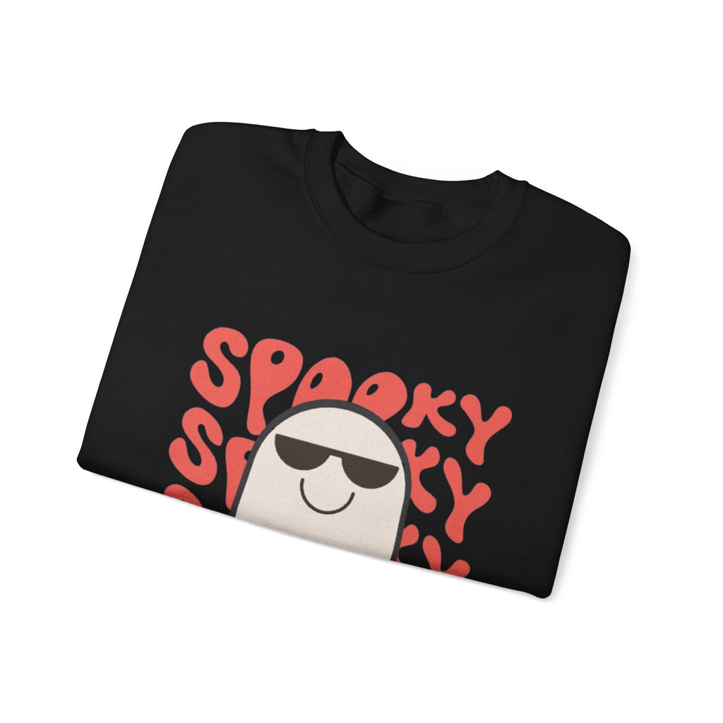 Ghost Graphic Sweatshirt — "Spooky" Retro Cute Halloween Crewneck