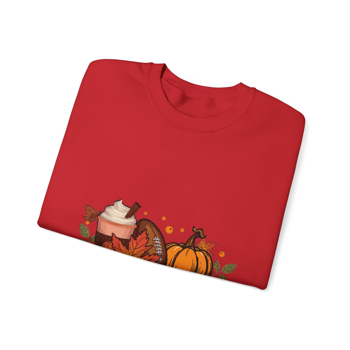 Fall Crewneck Sweatshirt - "Tis The Season" Pumpkin & Latte Autumn Design