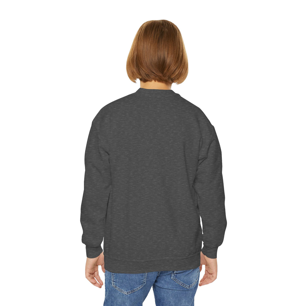 Youth Spooky Ghost Crewneck Sweatshirt — Halloween Kids Pullover