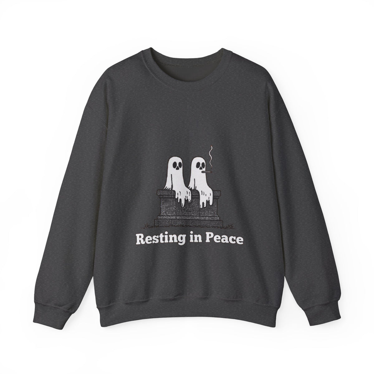 Ghosts on a Tombstone "Resting in Peace" Sweatshirt