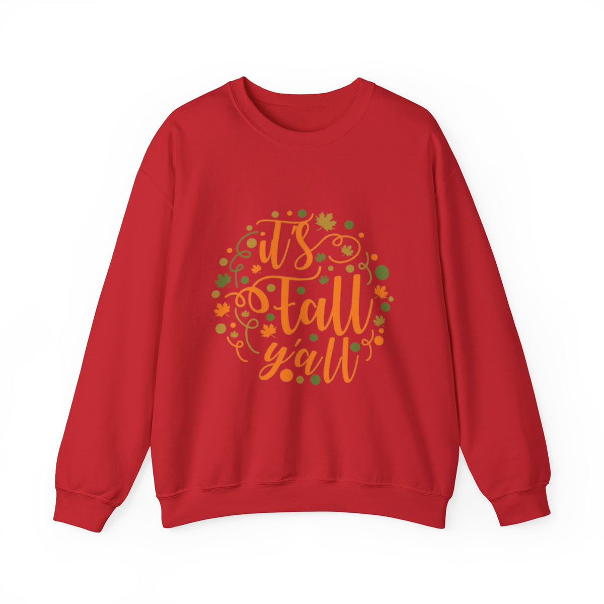 Fall Y'all Crewneck Sweatshirt — Cozy Autumn Sweater with 'It's Fall Y'all' Design