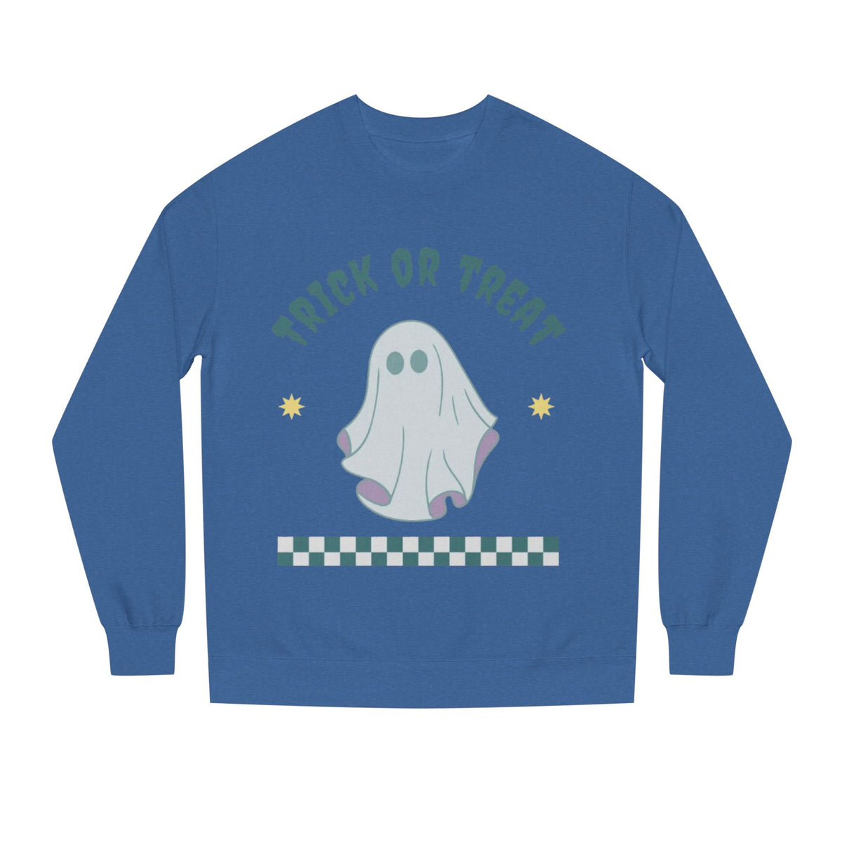Halloween Ghost Sweatshirt — "Happy Halloween" Trick or Treat Crewneck
