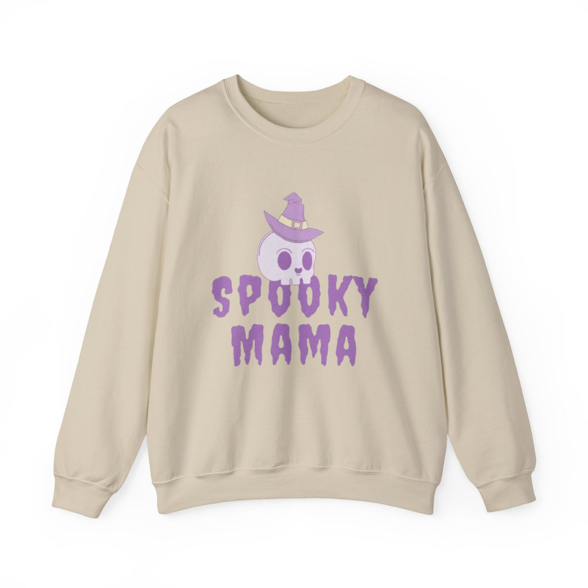 Spooky Mama Sweatshirt – Cute Purple Skull Witch Halloween Crewneck