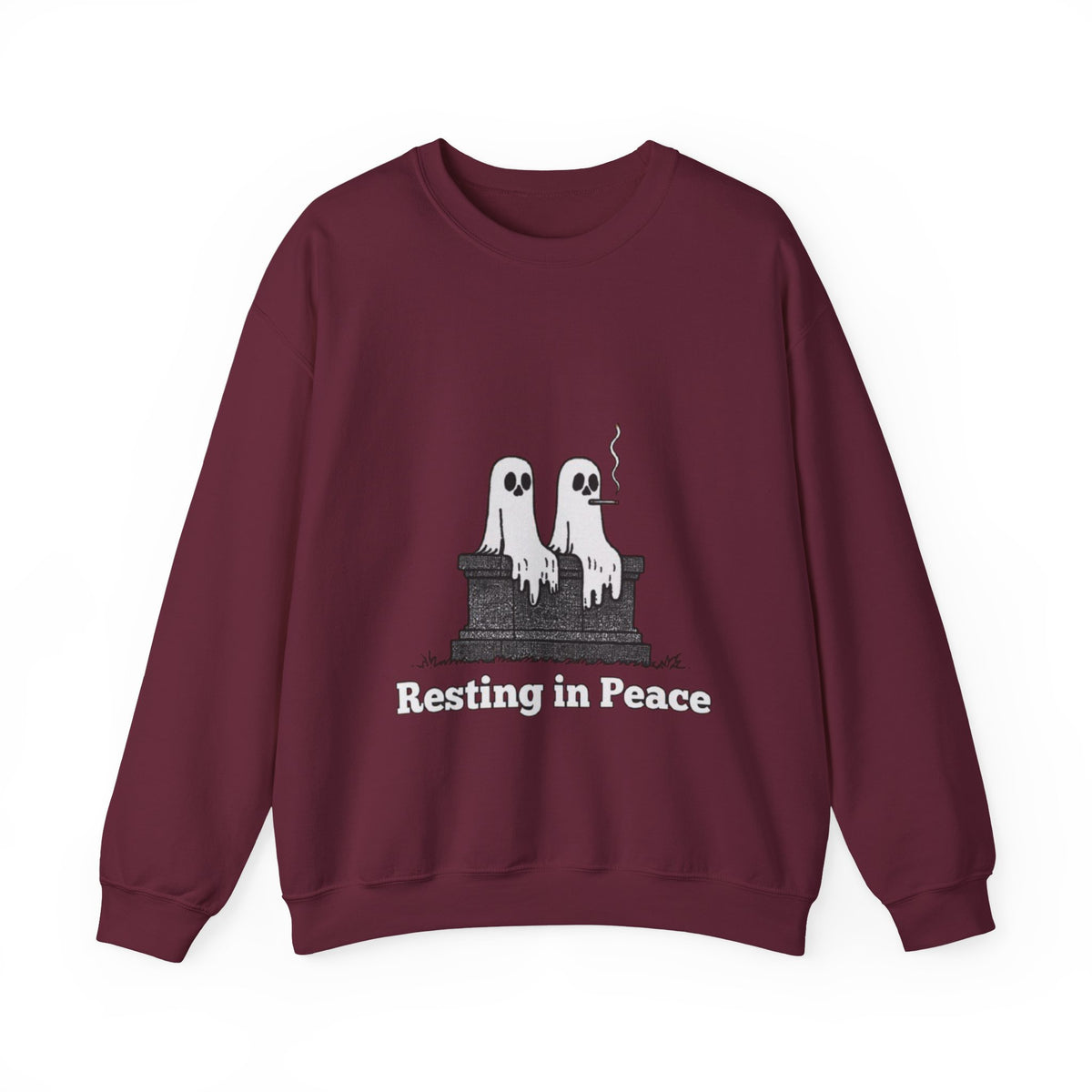 Ghosts on a Tombstone "Resting in Peace" Sweatshirt