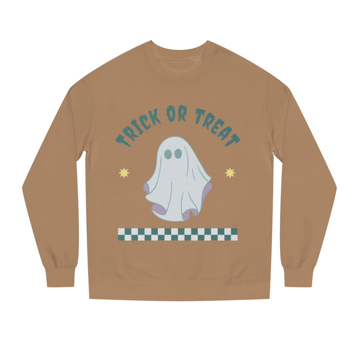Halloween Ghost Sweatshirt — "Happy Halloween" Trick or Treat Crewneck