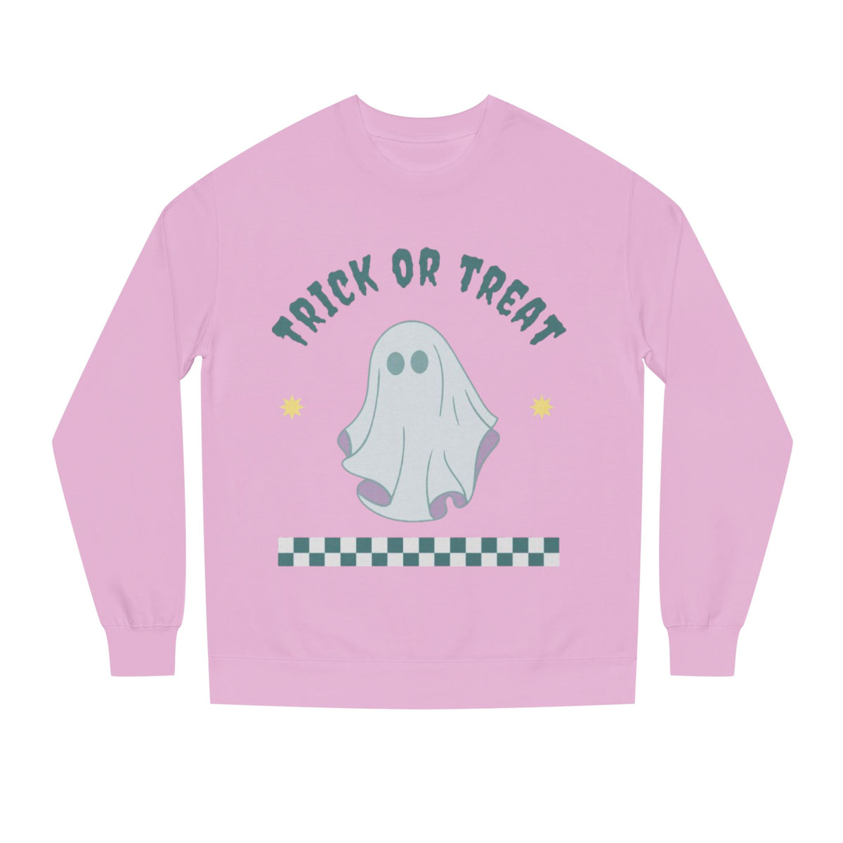 Halloween Ghost Sweatshirt — "Happy Halloween" Trick or Treat Crewneck