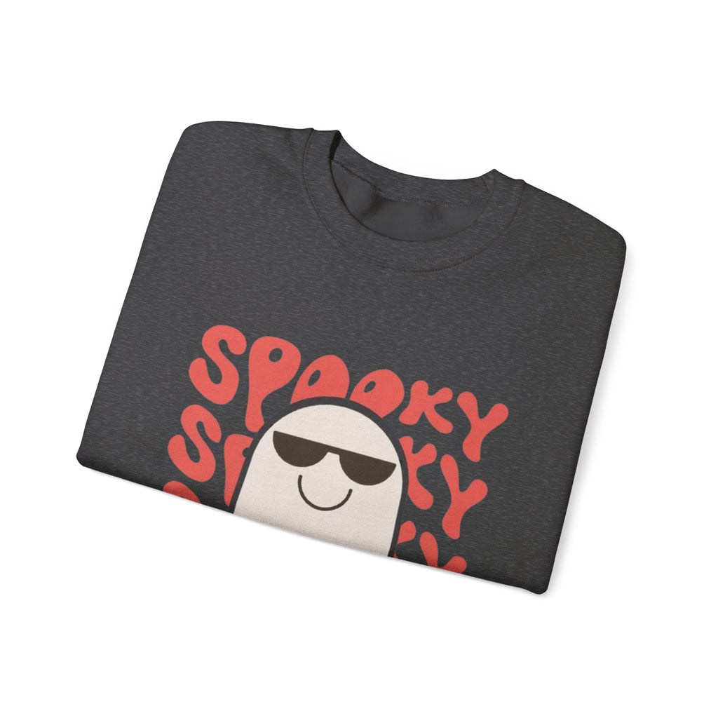 Ghost Graphic Sweatshirt — "Spooky" Retro Cute Halloween Crewneck