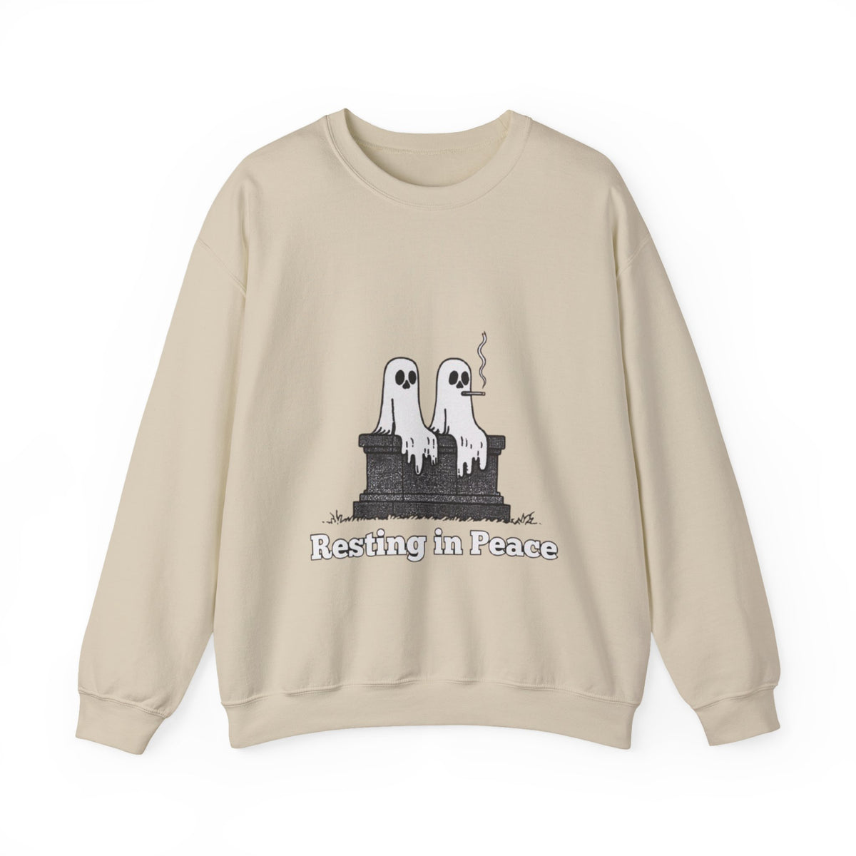 Ghosts on a Tombstone "Resting in Peace" Sweatshirt