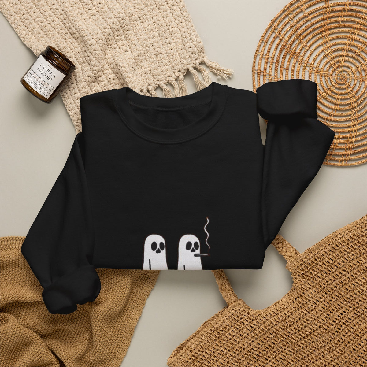 Ghosts on a Tombstone "Resting in Peace" Sweatshirt