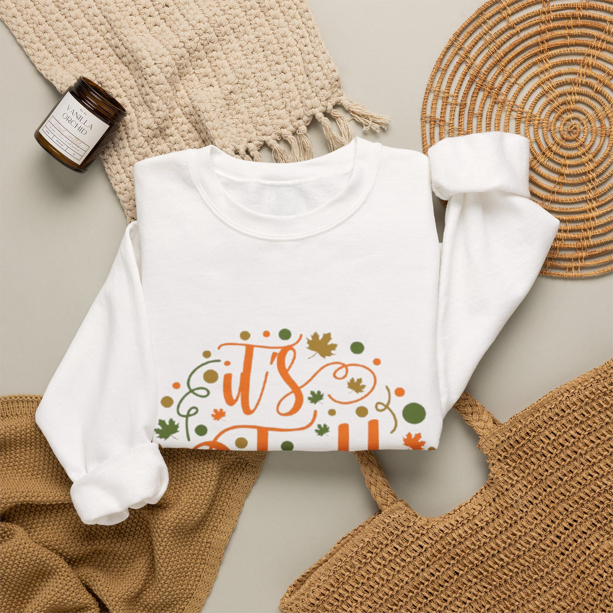Fall Y'all Crewneck Sweatshirt — Cozy Autumn Sweater with 'It's Fall Y'all' Design