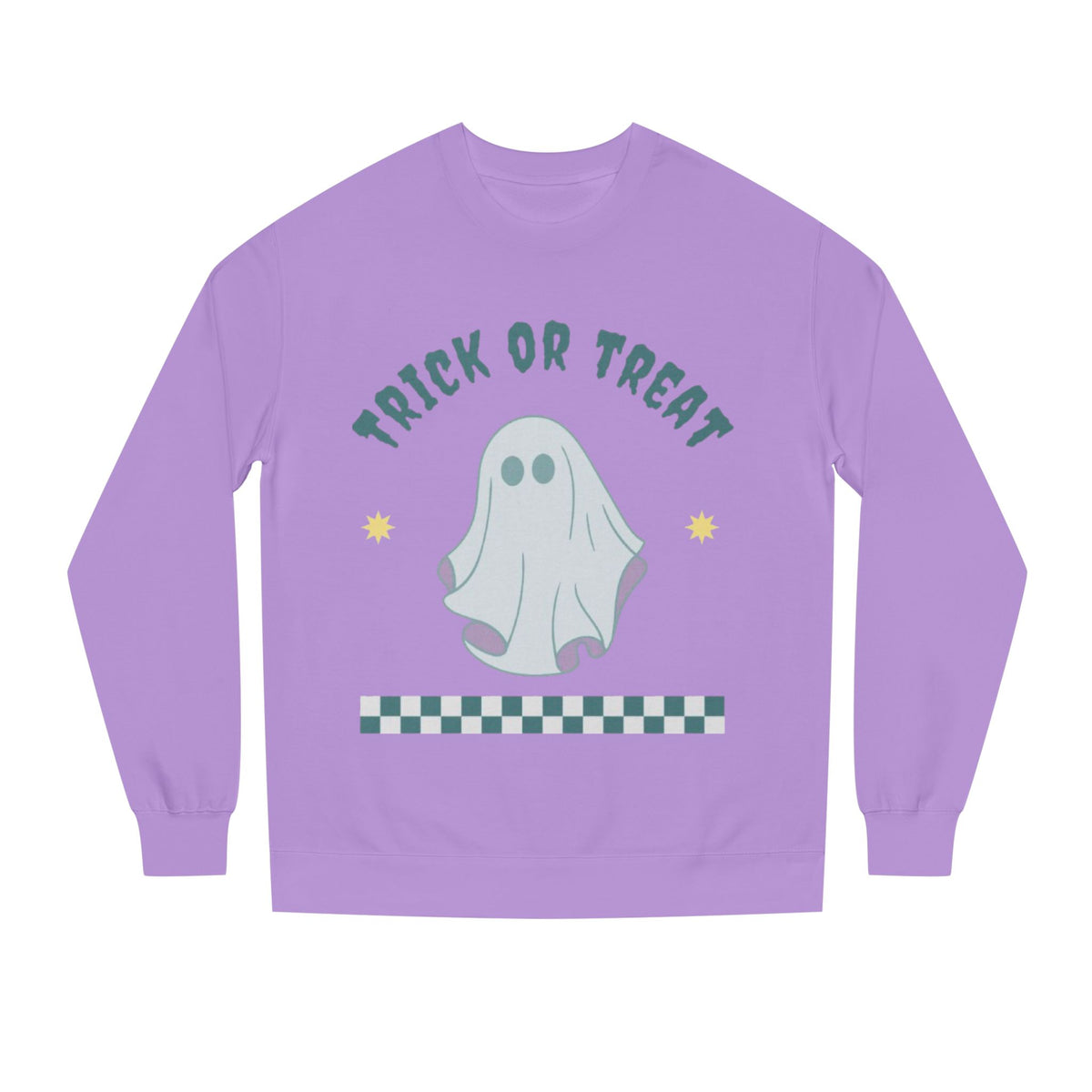 Halloween Ghost Sweatshirt — "Happy Halloween" Trick or Treat Crewneck