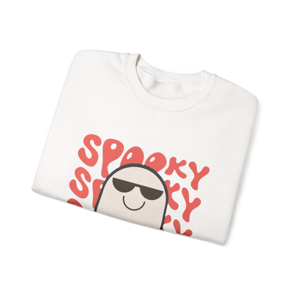 Ghost Graphic Sweatshirt — "Spooky" Retro Cute Halloween Crewneck