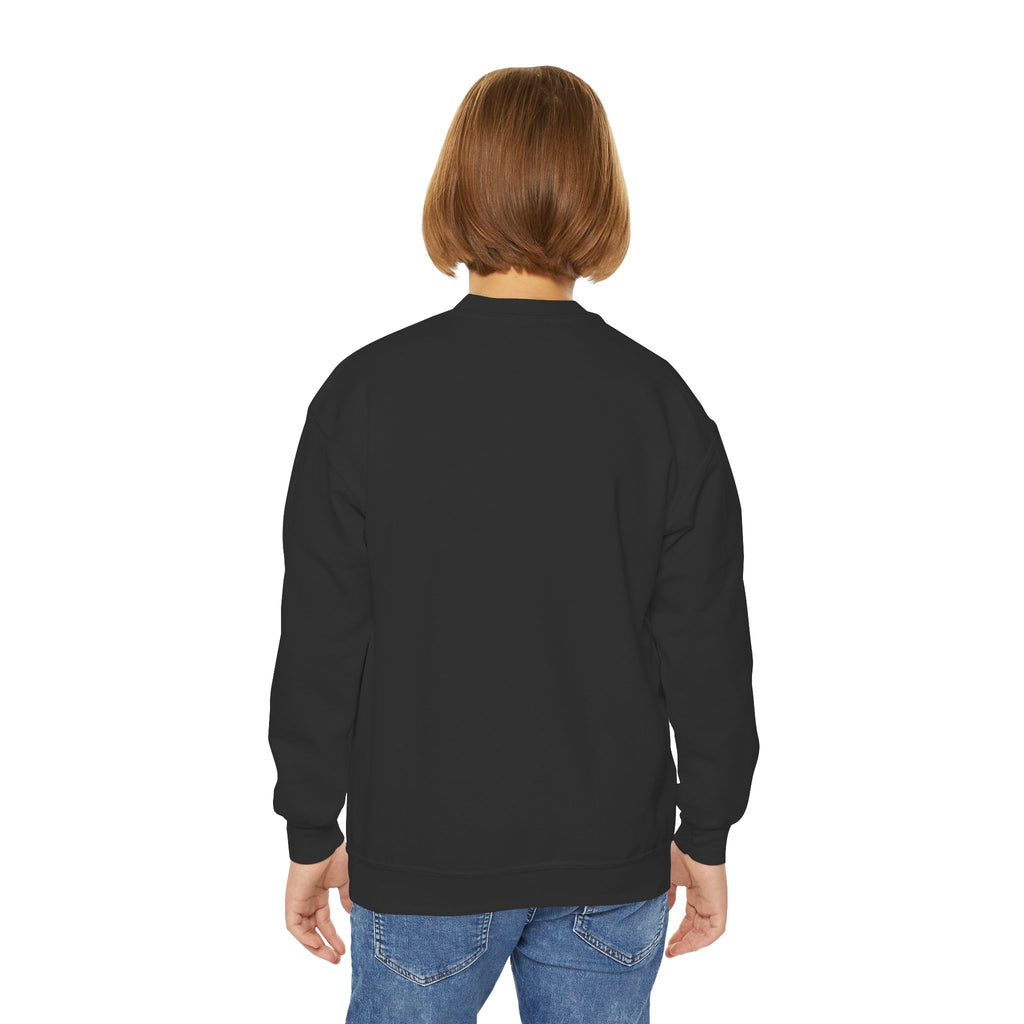 Youth Spooky Ghost Crewneck Sweatshirt — Halloween Kids Pullover