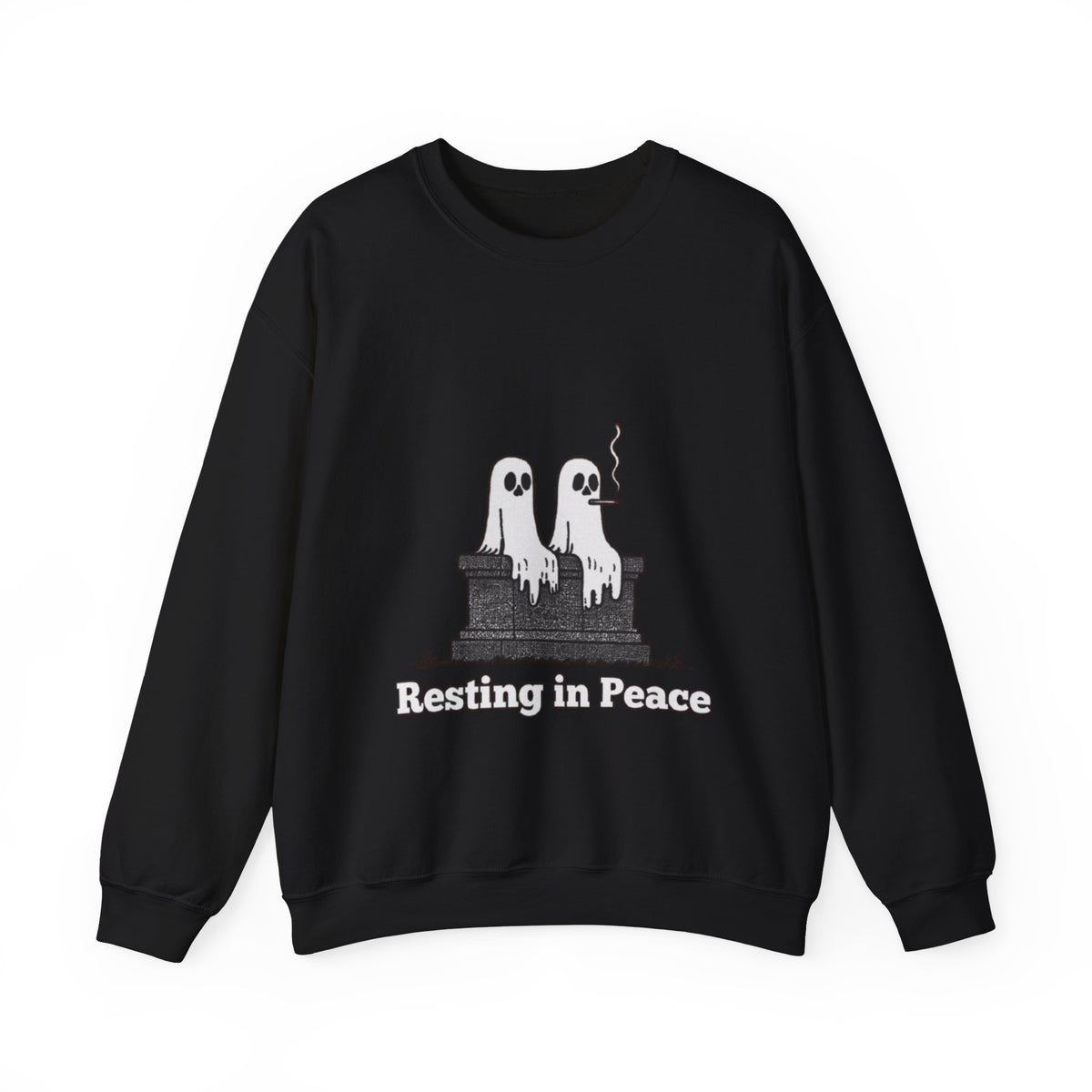 Ghosts on a Tombstone "Resting in Peace" Sweatshirt